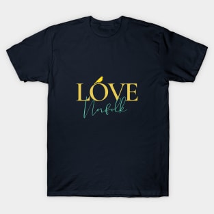 Love Norfolk Yellow and Green T-Shirt